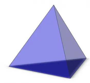 Pyramide à base triangulaire : volume, faces, sommets et arêtes